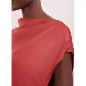 Mint Velvet Red Satin Ruched Top